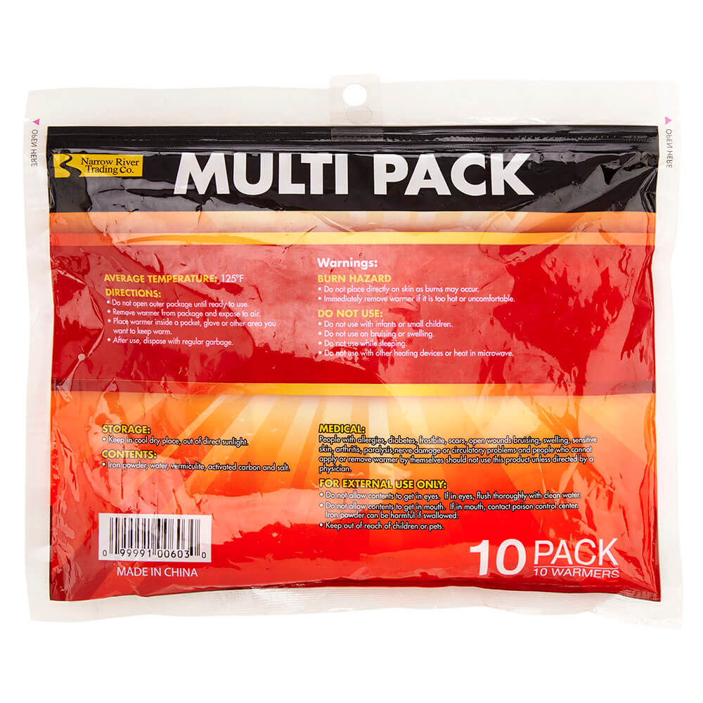 Narrow River Trading Co. Adhesive Body Warmers, 10 Pack